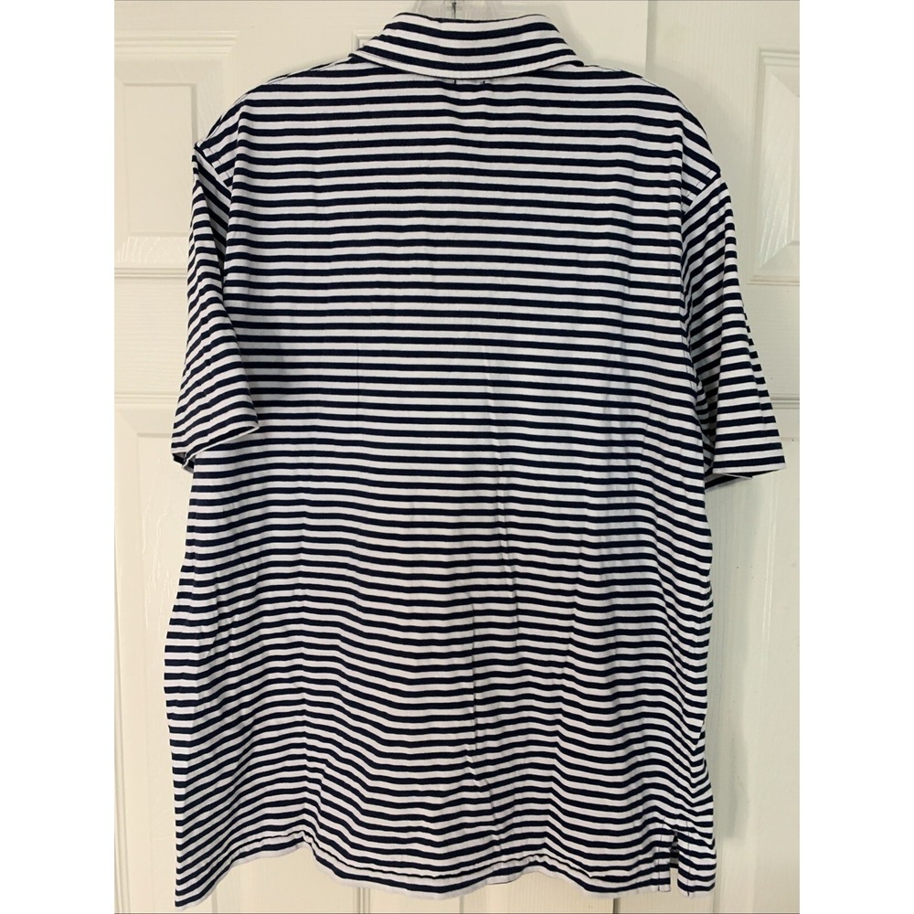 Polo Ralph Lauren Size L Striped Shirt Short Sleeve 100% Cotton Preppy Classic - Picture 2 of 6